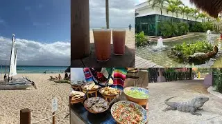 ASMR hotel room tour 🏝️ resort in Mexico🪸🐠 (tapping, scratching)