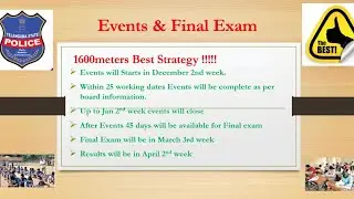 PC & SI Events Dates & Final Exam Dates Information || #pc #si #tslprb #police #events ||