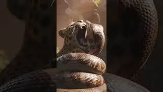 Leopard vs Python: Fight to the Death! 🐍🐆#Shorts