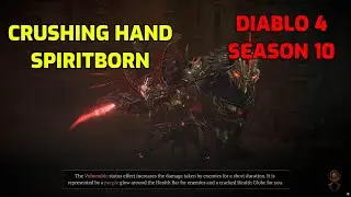 CRUSHING HAND SPIRITBORN - DIABLO 4 Season 10 [Gameplay] (Build) The Pit 100 & Other content