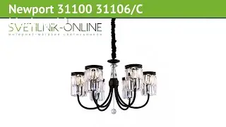 Люстра Newport 31100 31106/C black+gold обзор: светильник Newport 31100 31106/C black+gold 360 Вт