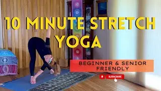 Gentle 10 Minute Yoga Flow Stretch / Senior & Beginner Friendly Slow Pace #yoga #healthyliving