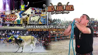 JARIPEO NAVIDEÑO ESPECTACULAR |SALIÓ VOLANDO EL JINETE |12 TOROS| Destructores Paso De Ovejas Gto 25