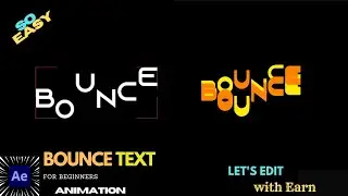 BOUNCE TEXT  ANIMATION IN AFTER EFFECTS || EASY TUTORIAL ||