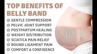 Maternity Belt, Breathable Pregnancy Back Support, Premium Belly Band, Lightweight Abdominal Binder