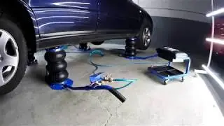 Auto mit pneumatischen Wagenhebern anheben? Hebeb&uuml;hne Alternative