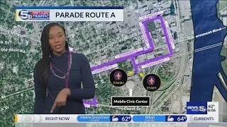 Mardi Gras Parade Route A