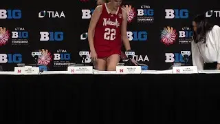 Nebraska women postgame at Big Ten championship, March 10