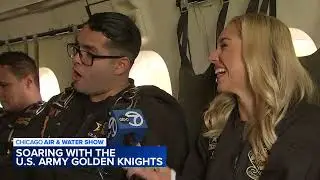 ABC7's Stephanie Wade goes airborne with U.S. Army Golden Knights before Chicago Air and Water Show