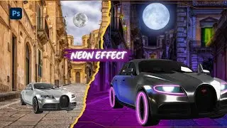 Neon Effect Photoshop Tutorial | Car Photo Editing | How to Create IAS Effect in Photoshop 