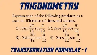 8 | Trigonometry | Transformation Formula - Type 1 | Worked Out Problem