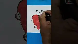 Easy teddy drawing #shorts #viral #teddy #teddyday #valentinesday