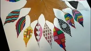 Autumn leaves Art | Colourful painting with Posca markers