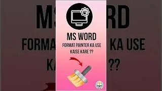 Ms Word me formate painter ka use kaise kare#csg #msword #formatepainter #shortsvideo #computertrick