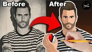 adam levine - christmas gifts for family ideas in gantstudio - custom cartoon from photo
