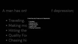 5 ways to out of depression #viralvideo #quotes #successmindset #motivation #depression #rules