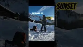 Splitboard set in sunset