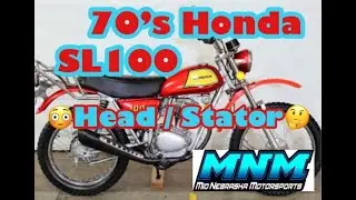 70s Honda SL100 SL 100 - NO SPARK!!! Find out why!! - Removing Cylinder Head