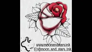 American Traditional Rose Tattoo