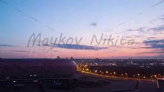 Saransk, Russia. Mordovia Arena - football stadium in Saransk. Sunset and nightfall. View towards...