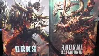 Orks vs Khorne Deamon kin 40k Battle report