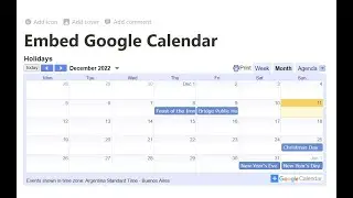 How to embed google calendar in Notion quick