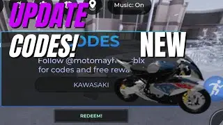 *NEW* UPDATE! KAWASAKI!!! CODES Motorcycle Mayhem CODES ROBLOX