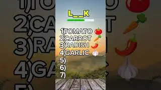 🥕🥦 Can you guess all 7 vegetables from their missing letters in just 60 seconds? ⏱️