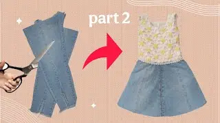 Don't Toss Your Old Jeans! Turn Them  into a Cute Denim Dress in  Just 1 Hour