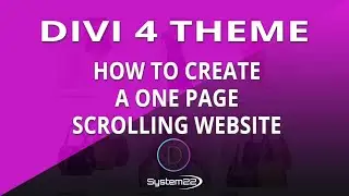 Divi Theme How To Create A One Page Scrolling Website 👍