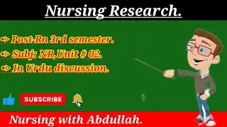 Nursing research unitwise mcqs in urdu| Post-Rn 3rd semester| Unit#02| Nursing research mcqs |