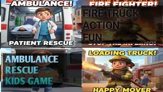 Kids Rescue Game Ambulance Fire Truck and Cargo Mission