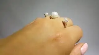 Sterling Silver Two Finger Pearl Ring SBGR00981