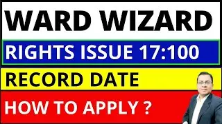 Wardwizard Innovations rights issue I Wardwizard Innovations share latest news I What is Right issue