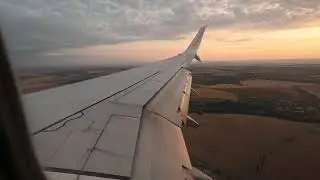 Sunwing (o/f Smartwings) Boeing 737-800 early morning landing at the airport in Prague