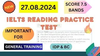 ielts general reading practice test 2024 with answers | 27 august