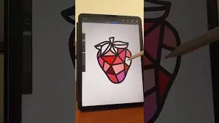 Stained glass 💫 #digitalart #illustration #procreate #drawing #ipadart #strawberry #howtodraw #draw