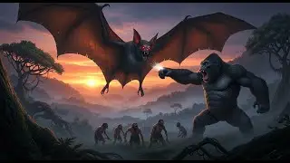 Life 1 Million Years Ago | Giant bats destroy a group of Homo habilis. King Kong comes to the rescue