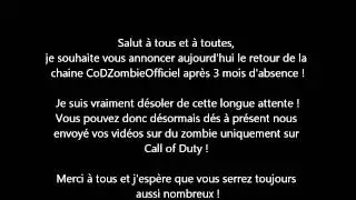 CoDZombie | Le grand retour !!