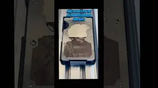 Photo engrave on stainless wallet with the #thunderlaserusa Aurora 8