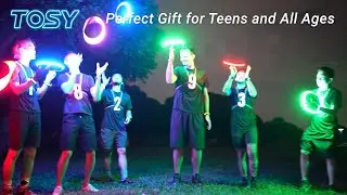 TOSY Flying Disc million Color RGB Bright, Smart Modes, Auto Light Up, Rechargeable frisbee