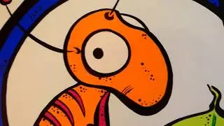 Ant Comic Painting Snake; Aquarium in Vienna, Austria; Haus des Meeres (House of the Sea) &ndash; DC-FZ82
