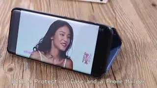 Mirror Flip Case For Samsung S8 PU Leather Clear View Smart Cover Phone Case