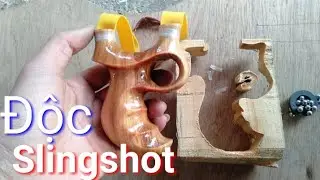 WOOD SCULPTURE | How to Make The Ring Slingshot | Làm Ná Cao Su Kiểu Nhẫn | Hà Chính Vlogs