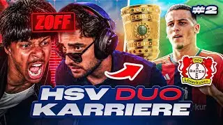 STRESS ZWISCHEN TRAINER UND SPIELER🤬 + POKALSPIEL VS VIZEKUSEN🏆 DUO KARRIERE MIT WILLY & HAMBURG #2🔷