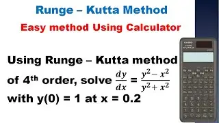 SNM | MA3251 | Unit 5 | Fourth order Runge-Kutta Method  Using Calculator | Problem in Tamil