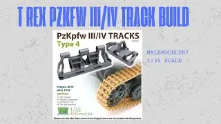 3D Printed Resin Scale Model Tracks - Pz4 T Rex Studios Tank Track Build & Review #scalemodel #tanks