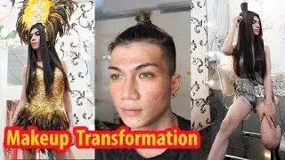 Victoria's Secret Fashion Show Inspired Makeup Transformation Boy To Girl