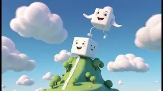 Fall Guys Wobbly Cube Built a Tower of Clouds | Kids Songs & Nursery Rhymes