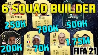 FIFA 21 SQUAD BUILDER 70K 200K 250K 500K 700K 1.75M HYBRID SQUAD BUILDER